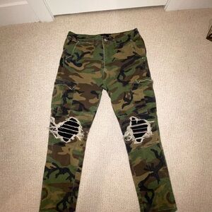 Camouflage Ripped Men's Pants